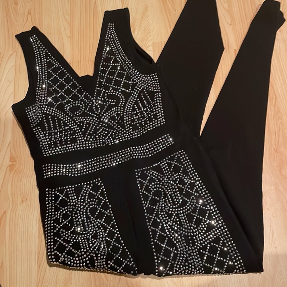 Embellished Jumpsuit Black